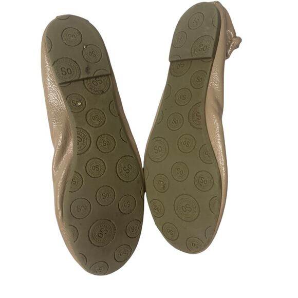 SO 8 tan slip on flats shiny patent look - Picture 4 of 6